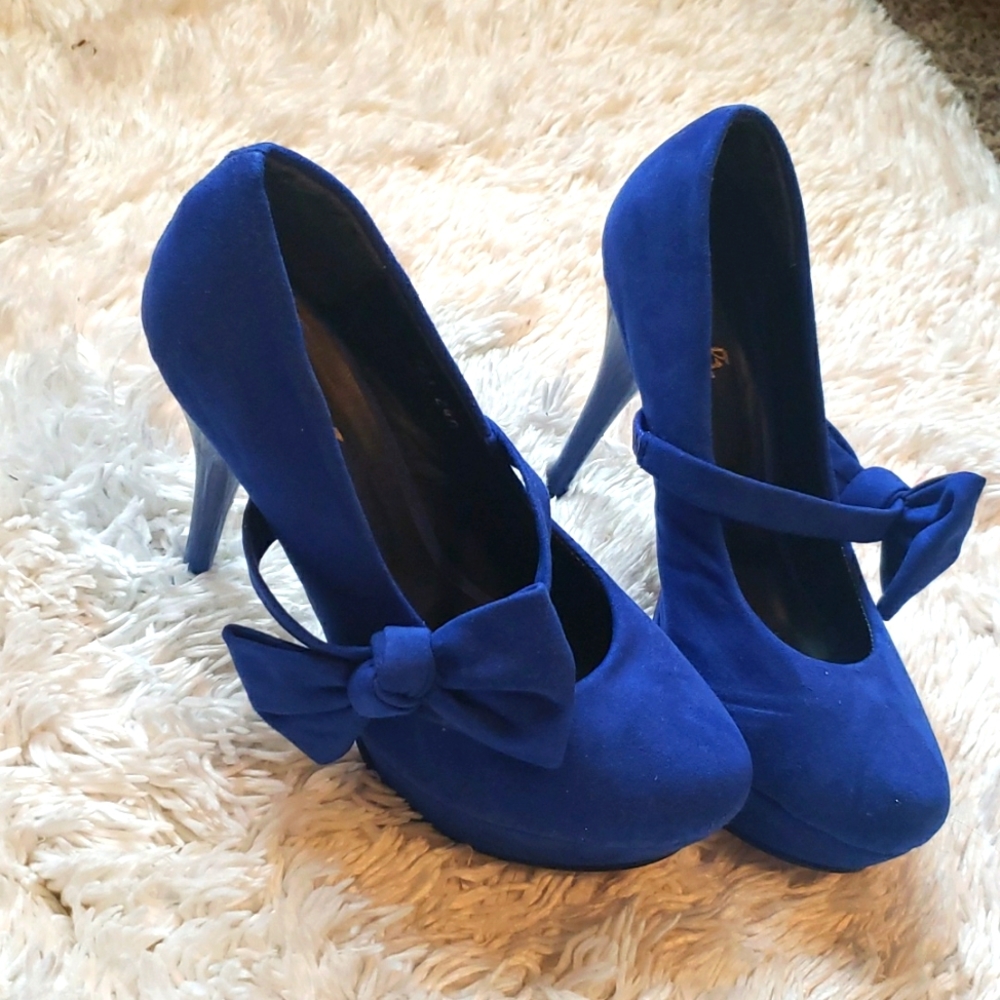 Blue High Heels Size 7